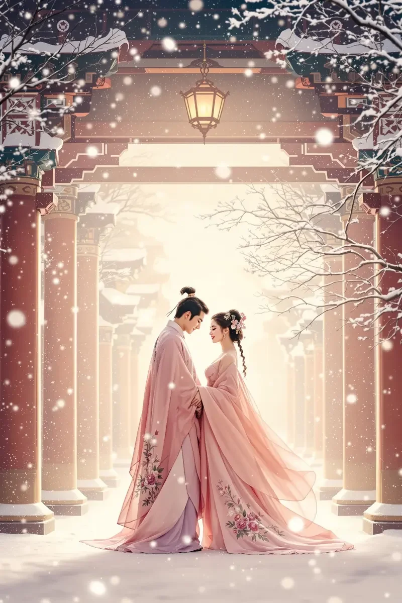 雪落长安 电影海报 - 美女脱光